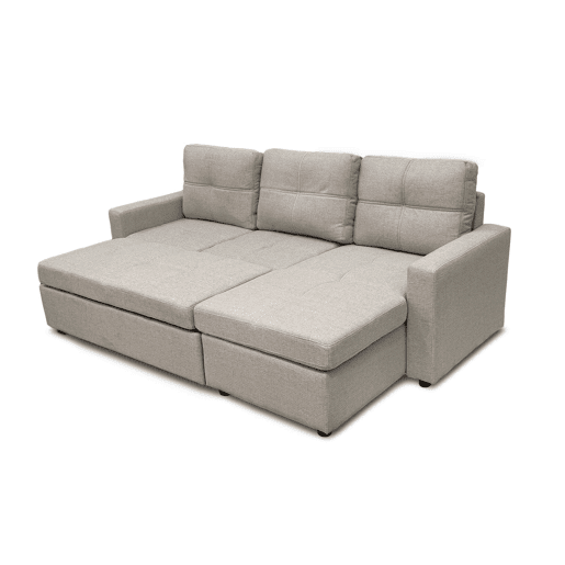 Sofá-Cama Chaise Longue Pau 215cm Bege Sofá-Cama Chaise Longue Pau 215cm Bege