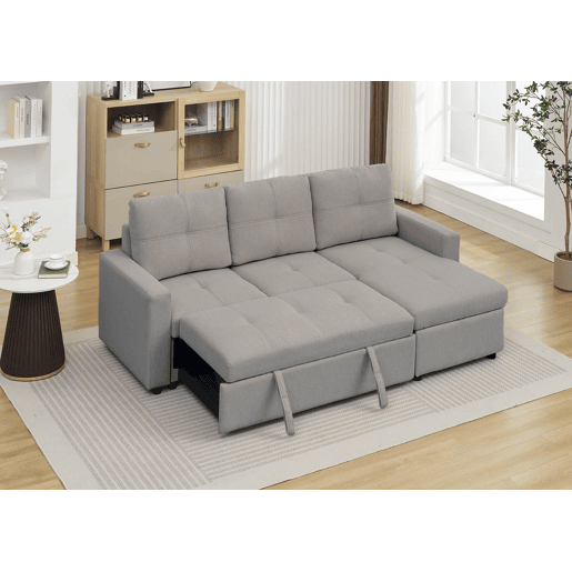 Sofá-Cama Chaise Longue Pau 215cm Bege Sofá-Cama Chaise Longue Pau 215cm Bege
