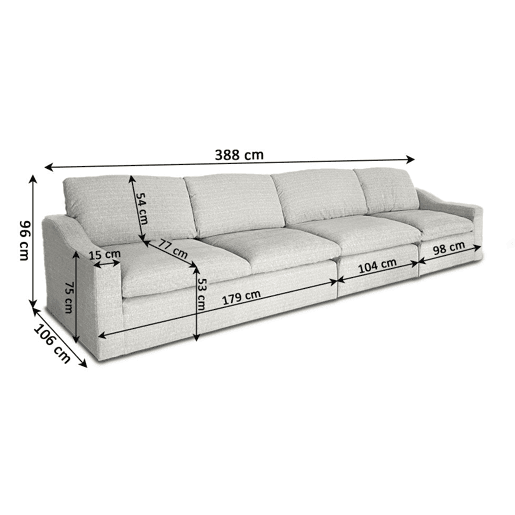 Lind Mega Sofá Modular 388cm Lind Mega Sofá Modular 388cm