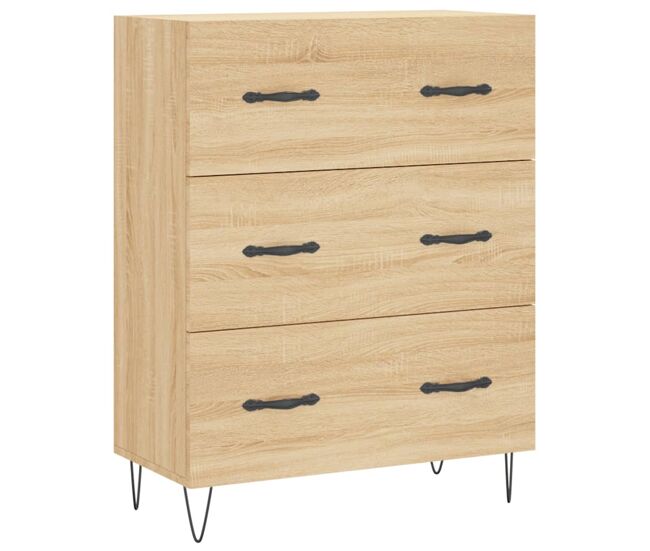 Aparador - mueble de almacenamiento de madera de ingeniería roble sonoma 69,5x34x90 cm es3764