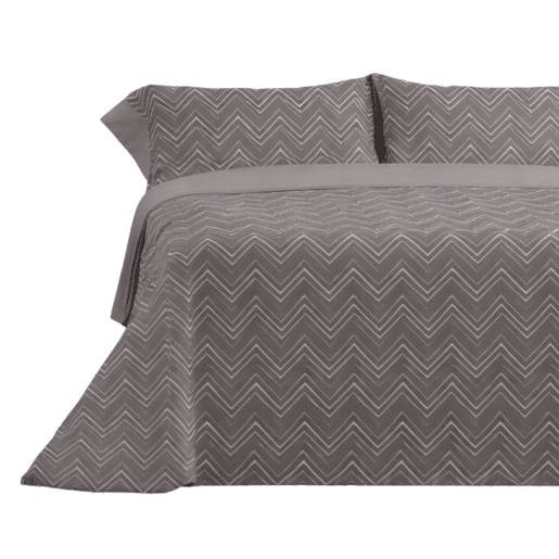 Jogo de Lençóis 144 fios Pic Cinza Cama 180cm (4 peças) Donegal Collections