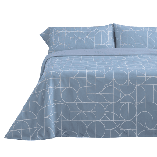 Jogo de Lençóis 144 fios Form Azul Cama 150cm (3 peças) Donegal Collections