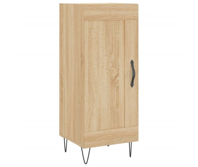 Aparador - mueble de almacenamiento madera contrachapada color roble sonoma 34,5x34x90 cm es4297