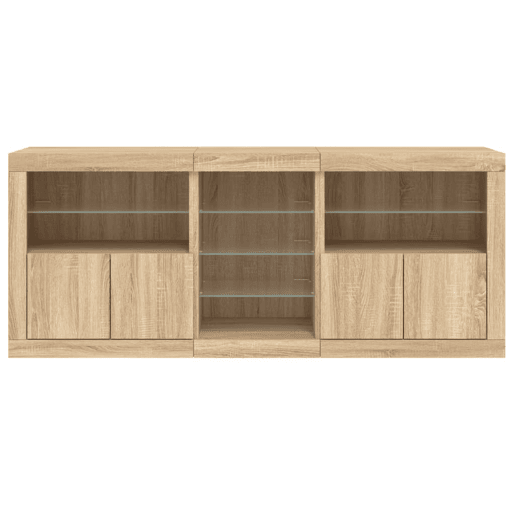 Aparador - Bufete - Móvei de apoio com luzes LED 181,5x37x67 cm carvalho sonoma pt2072