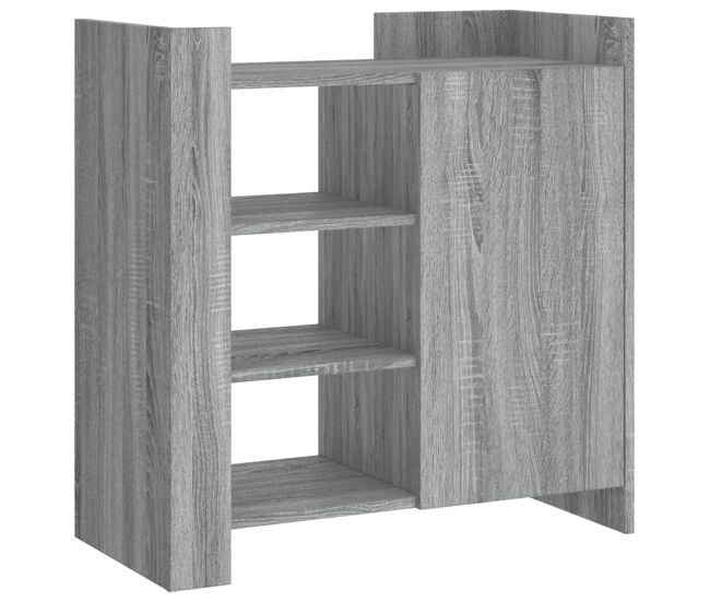 Aparador - mueble de almacenamiento de madera de ingeniería gris sonoma 73,5x35x75 cm es3467