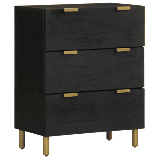 Aparadores - Bufetes - Móveis de apoio 2 pcs 60x33x75 cm derivados de madeira preto pt5213