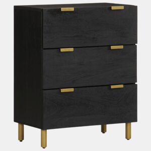 Aparadores - Bufetes - Móveis de apoio 2 pcs 60x33x75 cm derivados de madeira preto pt5213
