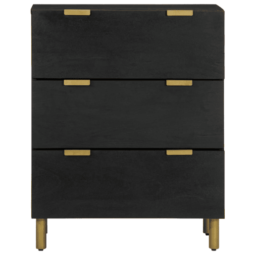 Aparadores - Bufetes - Móveis de apoio 2 pcs 60x33x75 cm derivados de madeira preto pt5213