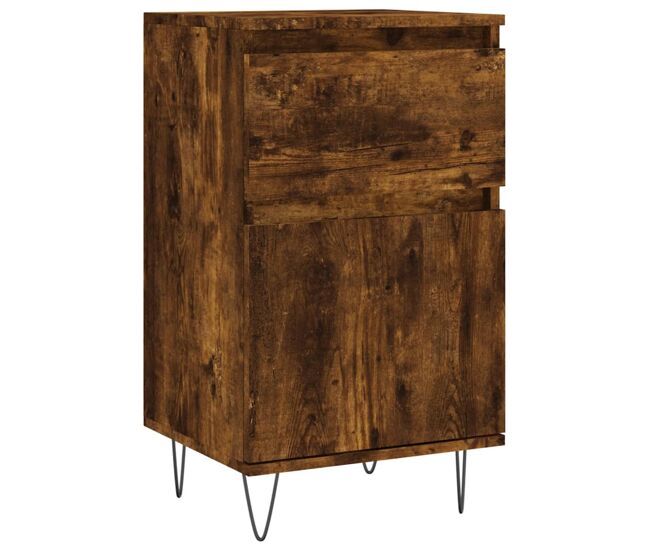 Aparador - mueble de almacenamiento madera de ingeniería roble ahumado 40x35x70 cm es4543