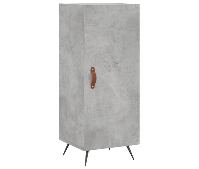 Aparador - mueble de almacenamiento de madera contrachapada gris hormigón 34,5x34x90 cm es2741