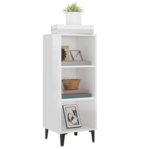 Aparador - Bufete - Móvei de apoio 34,5x32,5x90 cm derivados de madeira branco brilhante pt2608 Aparador - Bufete - Móvei de apoio 34,5x32,5x90 cm derivados de madeira branco brilhante pt2608