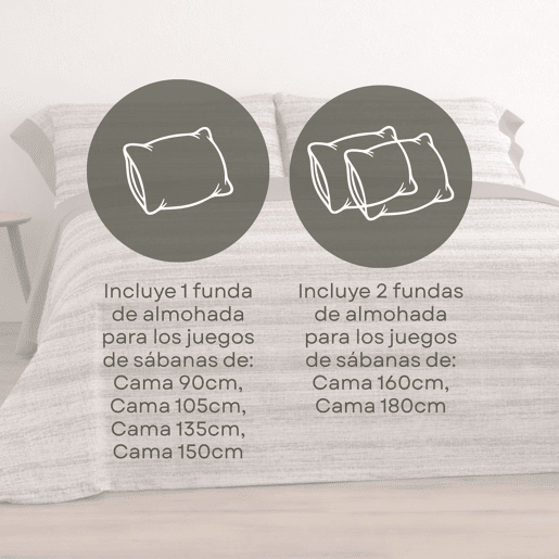 Jogo de Lençóis 144 fios Nemo Cinza Cama 160cm (4 peças) Donegal Collections