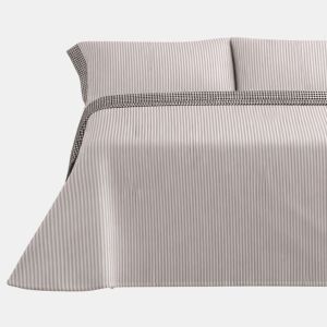 Jogo de Lençóis 144 fios Vichy Cinza Cama 105cm (3 peças) Donegal Collections