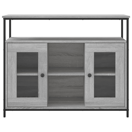 Aparador - Bufete - Móvei de apoio 100x35x80 cm derivados de madeira cinzento sonoma pt3382