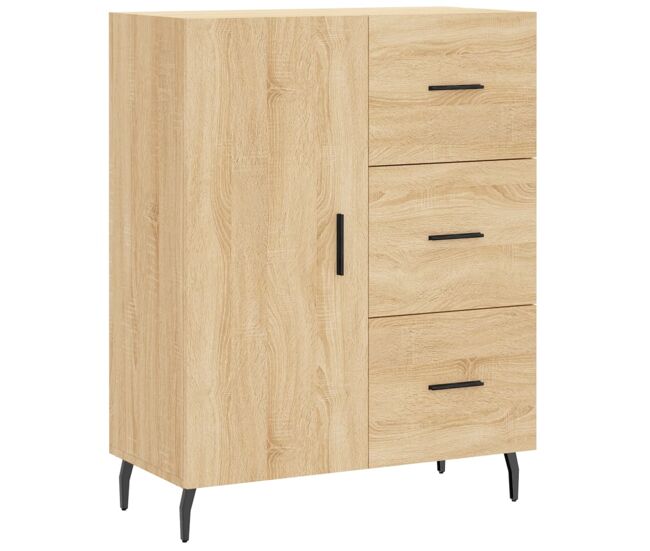Aparador - mueble de almacenamiento de madera de ingeniería roble sonoma 69,5x34x90 cm es3768