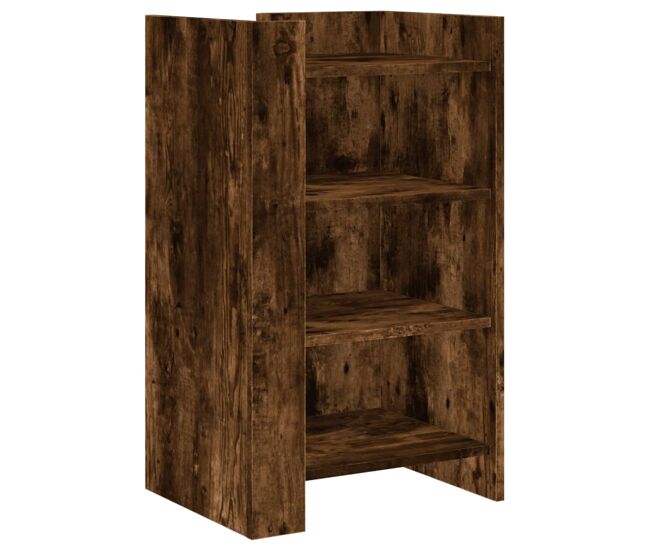 Aparador - mueble de almacenamiento de madera de ingeniería roble ahumado 45x35x75 cm es3589