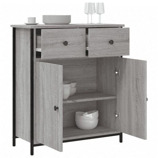Aparador - Bufete - Móvei de apoio 70x30x80 cm derivados de madeira cinzento sonoma pt3464 Aparador - Bufete - Móvei de apoio 70x30x80 cm derivados de madeira cinzento sonoma pt3464