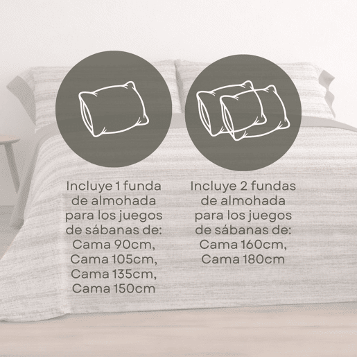 Jogo de Lençóis 144 fios Nemo Cinza Cama 180cm (4 peças) Donegal Collections