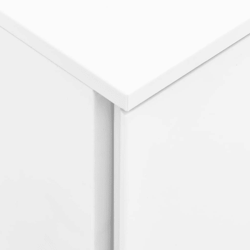 Armário de escritório com gavetas sobre rodízios 3 gavetas 39 x 45 x 60 cm aço branco DEC024571