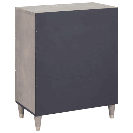 Bufete - Móvei de apoio Cinza e Ouro 60 x 33 x 75 cm Madeira de manga maciça pt4088