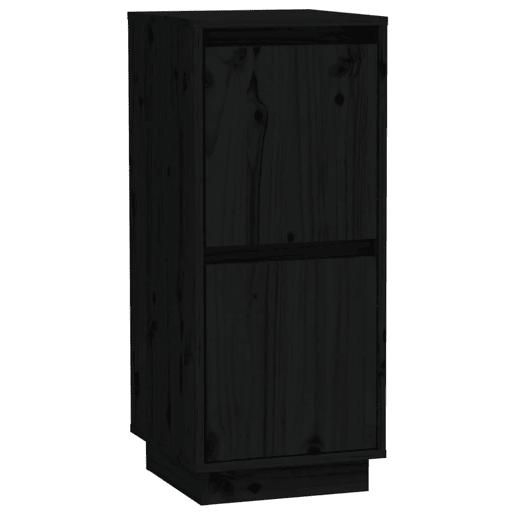 Aparadores - Bufetes - Móveis de apoio 2 pcs 31,5x34x75 cm madeira de pinho maciça preto pt52