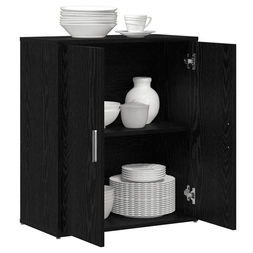 Bufete - Móvei de apoio 2 pcs Carvalho Preto 60 x 31 x 70 cm Madeira processada pt31