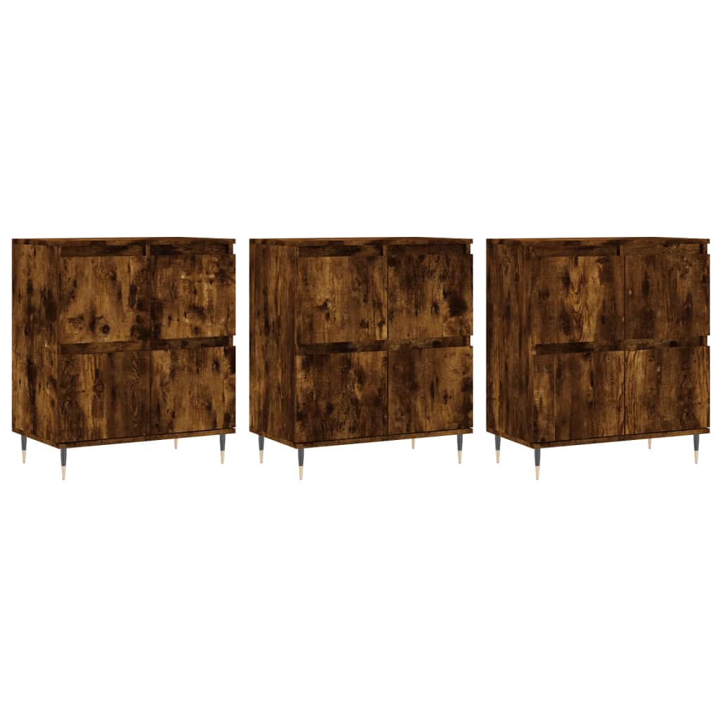 Aparador - Mueble de almacenamiento 3 uds 180 Marrón