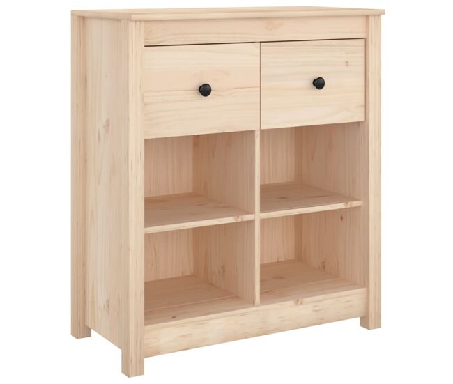 Aparador - mueble de almacenamiento de madera maciza de pino 70x35x80 cm es3923