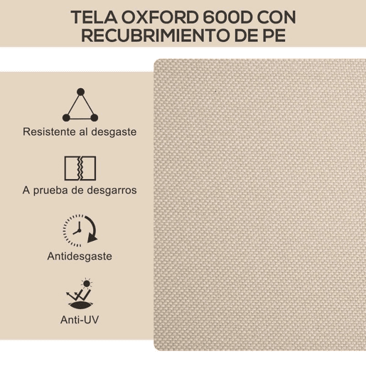Outsunny Pack de 2 Cadeiras Dobráveis de Campismo, Cadeiras Portáteis com Apoio de Braços e Estrutura de Aço, Tecido Oxford 600D, Cadeiras para Pesca, Jardim, Terraço, Caqui