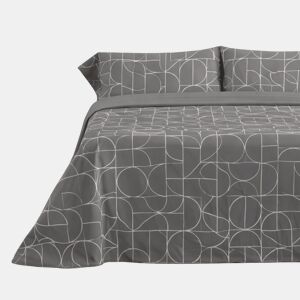 Jogo de Lençóis 144 fios Form Cinza Cama 90cm (3 peças) Donegal Collections