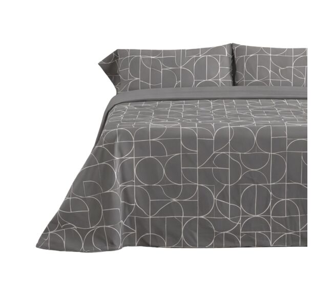 Juego de sábanas 144 hilos form gris cama 90cm (3 piezas) donegal collections