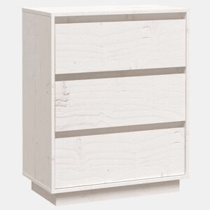 Aparador - Bufete - Móvei de apoio 60x34x75 cm madeira de pinho maciça branco pt3944