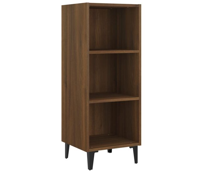 Aparador - mueble de almacenamiento de madera de ingeniería marrón roble 34,5x32,5x90 cm es3494