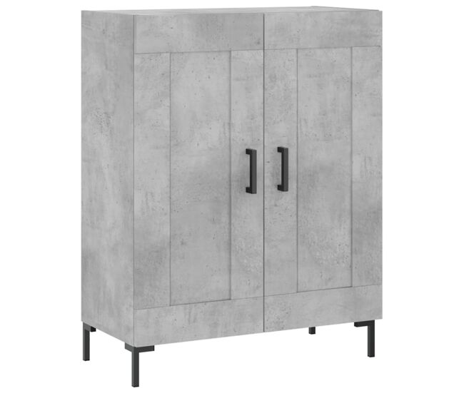 Aparador - mueble de almacenamiento de madera de ingeniería gris hormigón 69,5x34x90 cm es3354