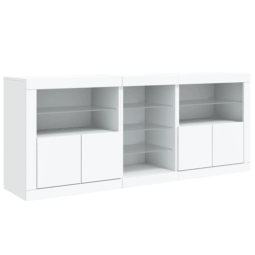 Aparador - Bufete - Móvei de apoio com luzes LED 181,5x37x67 cm branco pt1923