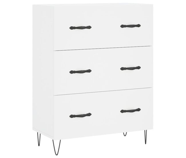 Aparador - mueble de almacenamiento de madera de ingeniería blanco 69,5x34x90 cm es3180