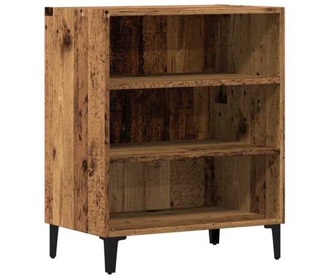 Aparador - mueble de almacenamiento de madera de ingeniería envejecida 57x35x70 cm es3240