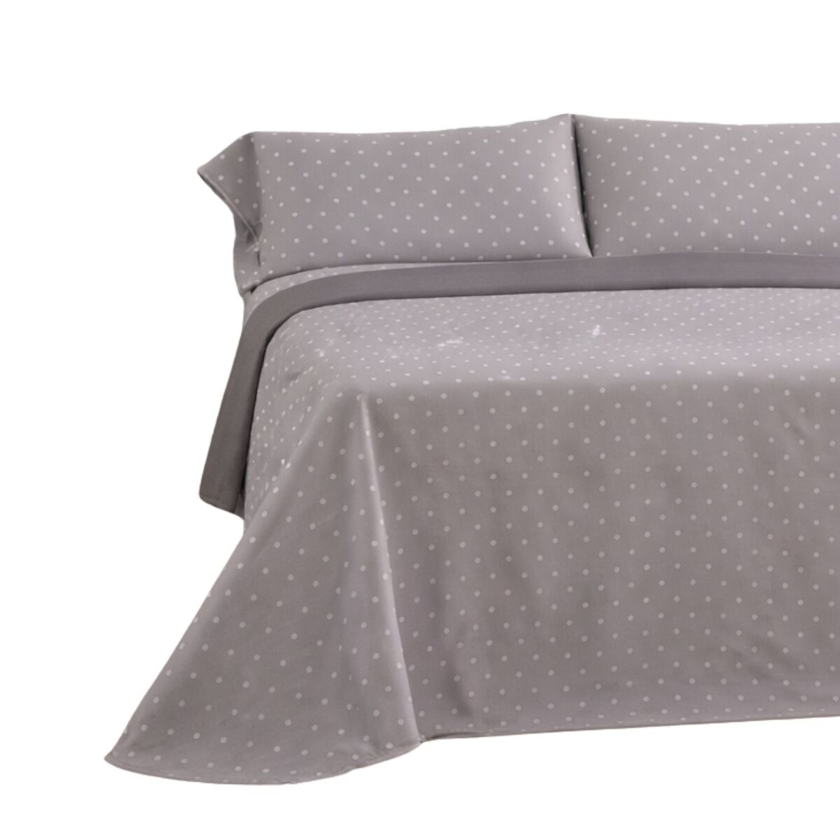 Juego de sábanas 144 hilos puntos gris cama 90cm (3 piezas) donegal collections