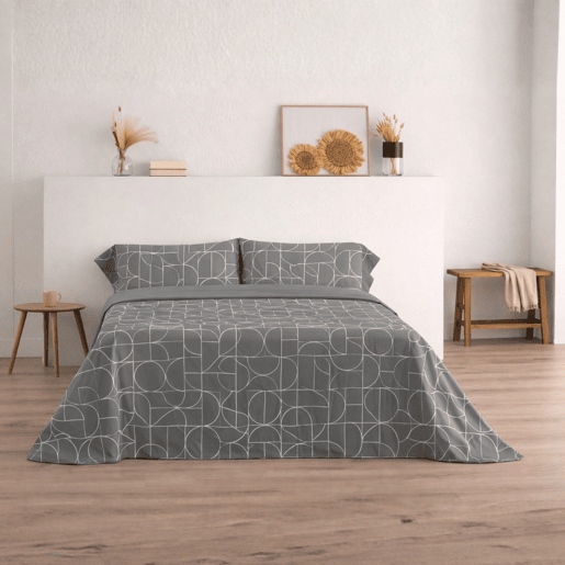 Jogo de Lençóis 144 fios Form Cinza Cama 180cm (4 peças) Donegal Collections