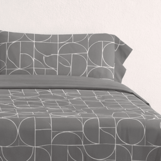 Jogo de Lençóis 144 fios Form Cinza Cama 180cm (4 peças) Donegal Collections