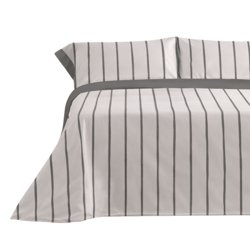 Jogo de Lençóis 144 fios Mai Cinza Cama 150cm (3 peças) Donegal Collections