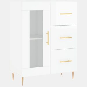 Aparador - Bufete - Móvei de apoio 69,5x34x90 cm madeira processada branco brilhante pt2597