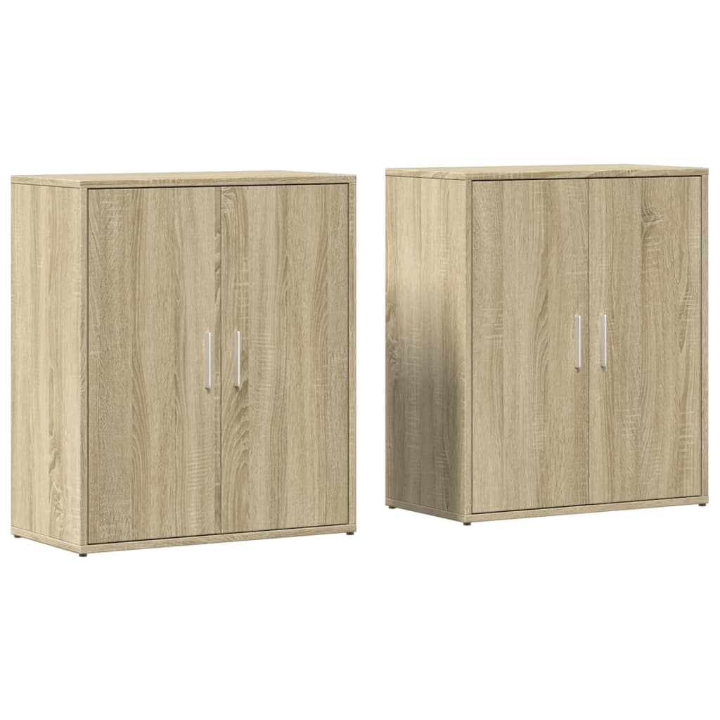 Aparador - Mueble de almacenamiento 2 pcs 60 Madera Clara