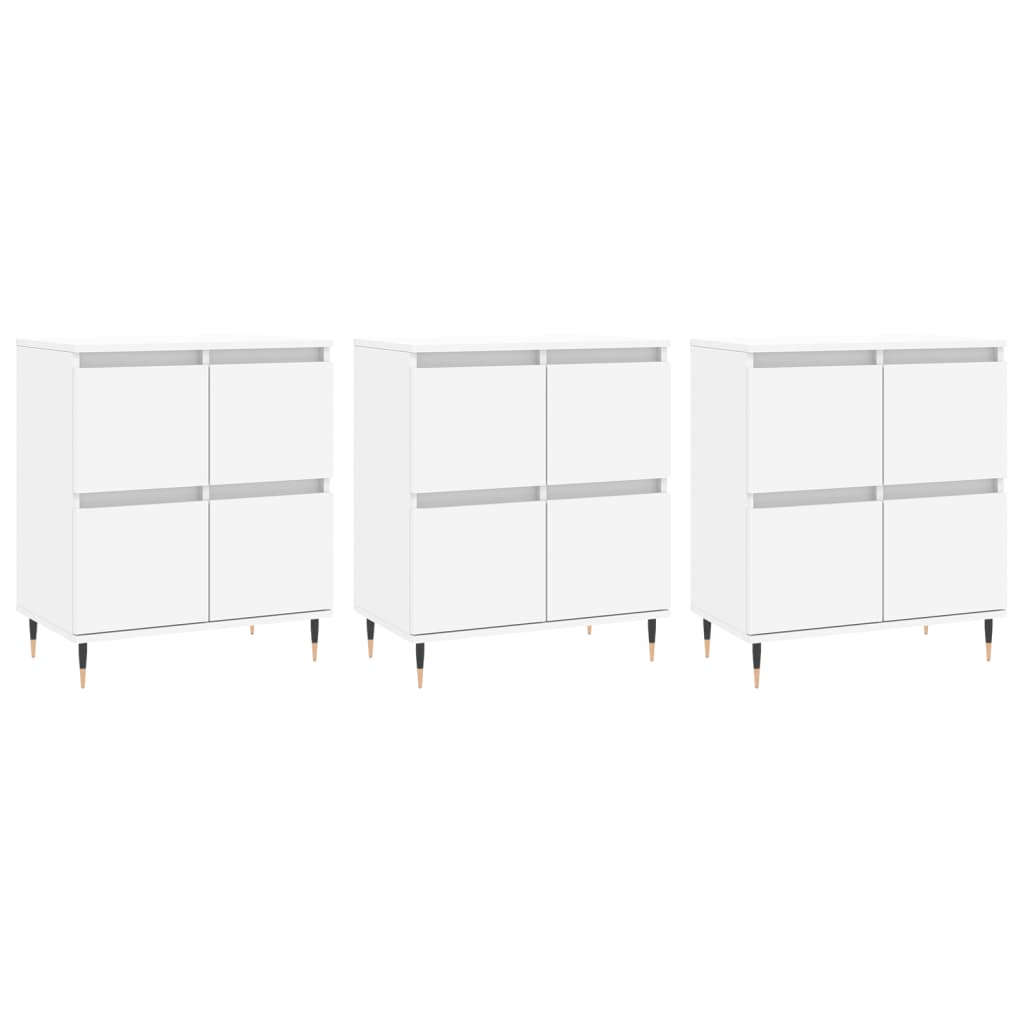Aparador - Mueble de almacenamiento 3 uds 180 Blanco