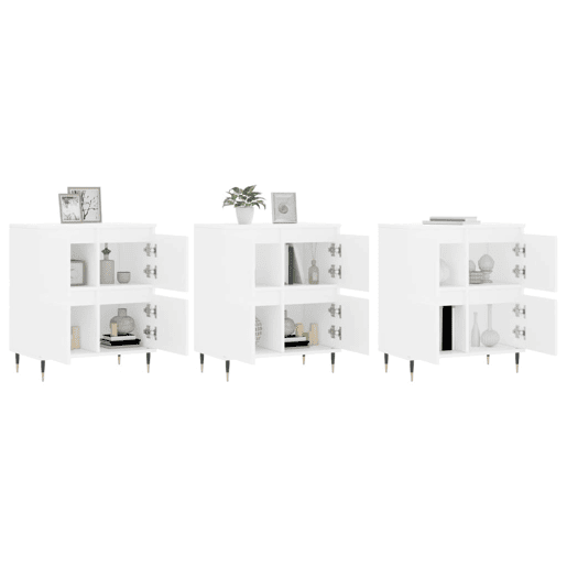 Aparadores - Bufetes - Móveis de apoio 3 pcs madeira processada branco pt5290