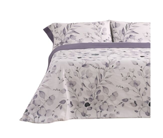 Juego de sábanas 144 hilos ahoa malva cama 150cm (3 piezas) donegal collections