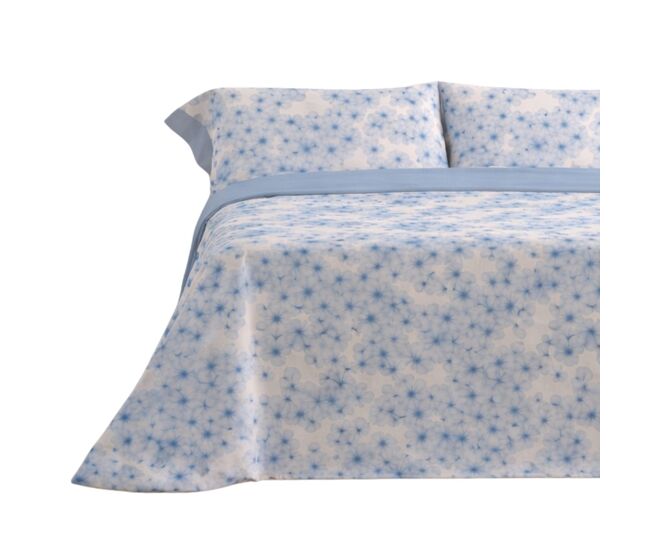 Juego de sábanas 144 hilos horts azul cama 105cm (3 piezas) donegal collections