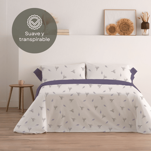 Jogo de Lençóis 144 fios Mue Malva Cama 90cm (3 peças) Donegal Collections