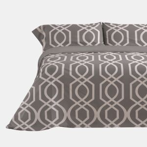 Jogo de Lençóis 144 fios Lian Cinza Cama 90cm (3 peças) Donegal Collections
