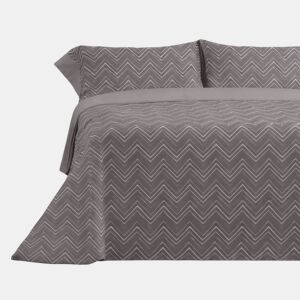 Jogo de Lençóis 144 fios Pic Cinza Cama 105cm (3 peças) Donegal Collections